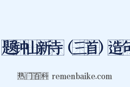 题钟山新寺（三首）造句是什么意思的图片